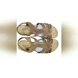 VJH Confort Rhinestone Bronze Sandals Size 6